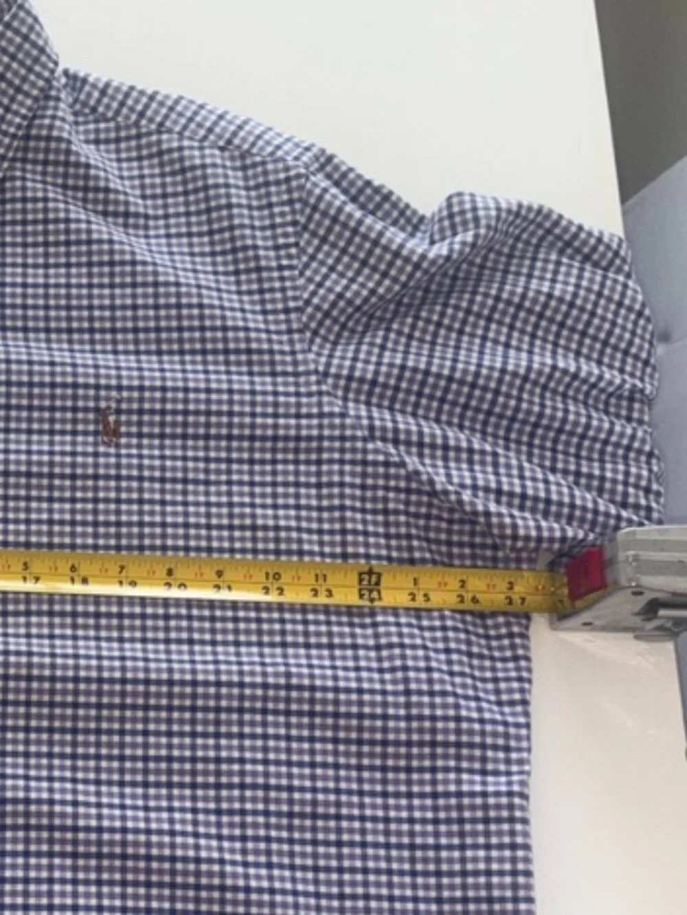 Men's Polo Ralph Lauren Navy Purple Gingham Plaid Long Sleeve Button Down XXL